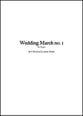 Wedding March No. 1 Organ sheet music cover